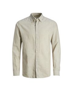 Jack & Jones linen blend overhemd heren crockery