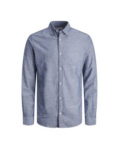 Jack & Jones linen blend overhemd heren faded denim