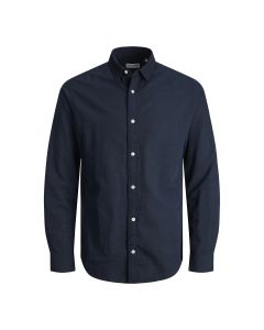 Jack & Jones linen blend overhemd heren navy blazer