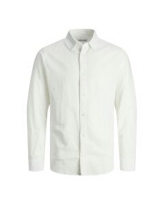 Jack & Jones linen blend overhemd heren wit