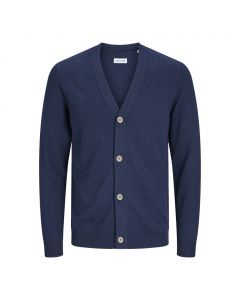 Jack & Jones Emil knit button cardigan heren navy blazer