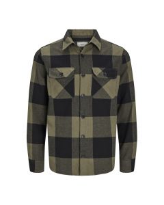 Produkt Dean Check Overshirt Dusty Olive