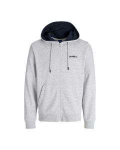 Jack & Jones Jor Tango zip sweat hood heren white melange