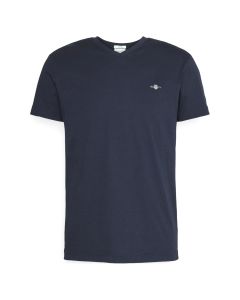 Gant slim shield V-neck tee heren sevening blue