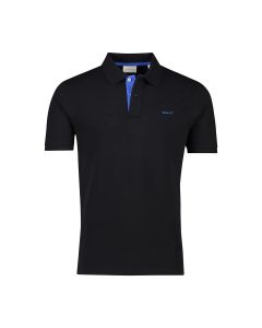 Gant piqué polo Rugger contrast heren zwart