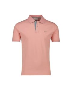 Gant piqué polo Rugger contrast heren bubblegum roze