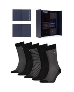 Tommy Hilfiger giftbox 5-pack sokken heren zwart