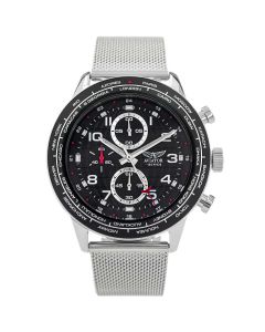 Aviator F-Series horloge heren zilver/zwart 43mm