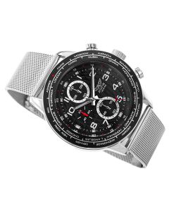 Aviator F-Series horloge heren zilver/zwart 43mm