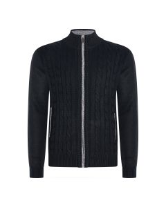 Cappuccino Italia cable Cardigan heren navy