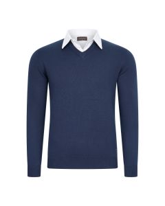 Cappuccino Italia Mock Pullover Navy