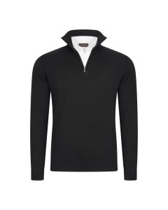 Cappuccino Italia Mock Zip Pullover Zwart