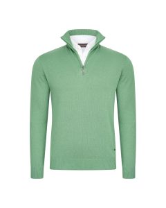 Cappuccino Italia Mock Zip Pullover Groen