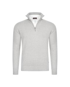 Cappuccino Italia Mock Zip Pullover Grijs