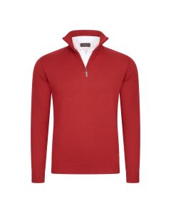 Cappuccino Italia Mock Zip Pullover Rood