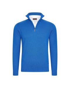 Cappuccino Italia Mock Zip Pullover Royal