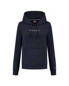 Tommy Jeans reg Serif Linear hoodie dames twilight navy