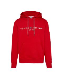 Tommy Hilfiger logo hoodie heren arizona rood