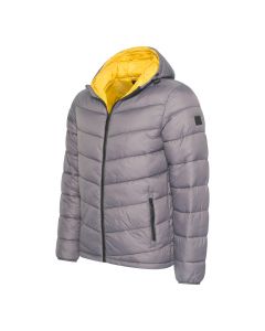 Cappuccino Italia heren hooded puffer jacket antraciet grijs