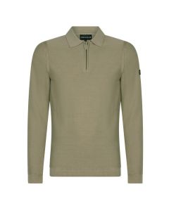 Presly & Sun Harry Detailed half zip pullover heren mid green