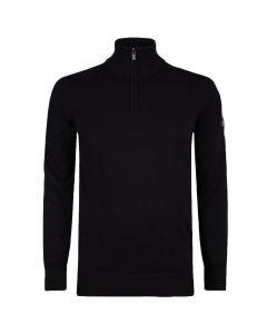 Presly & Sun Lewis zip knitted pullover heren zwart