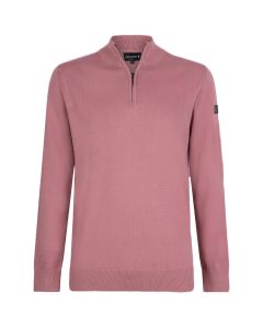 Presly & Sun Lewis zip knitted pullover heren old pink