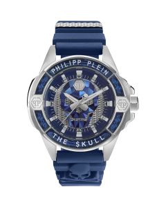 Philipp Plein horloge the Skull heren zilver / blauw