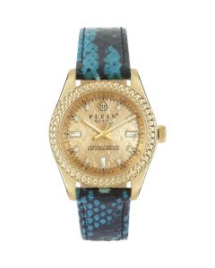 Philipp Plein horloge Queen Crystal dames goud / turquoise