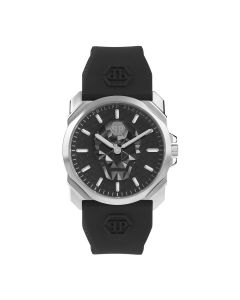 Philipp Plein Skull King herenhorloge zwart/zilver