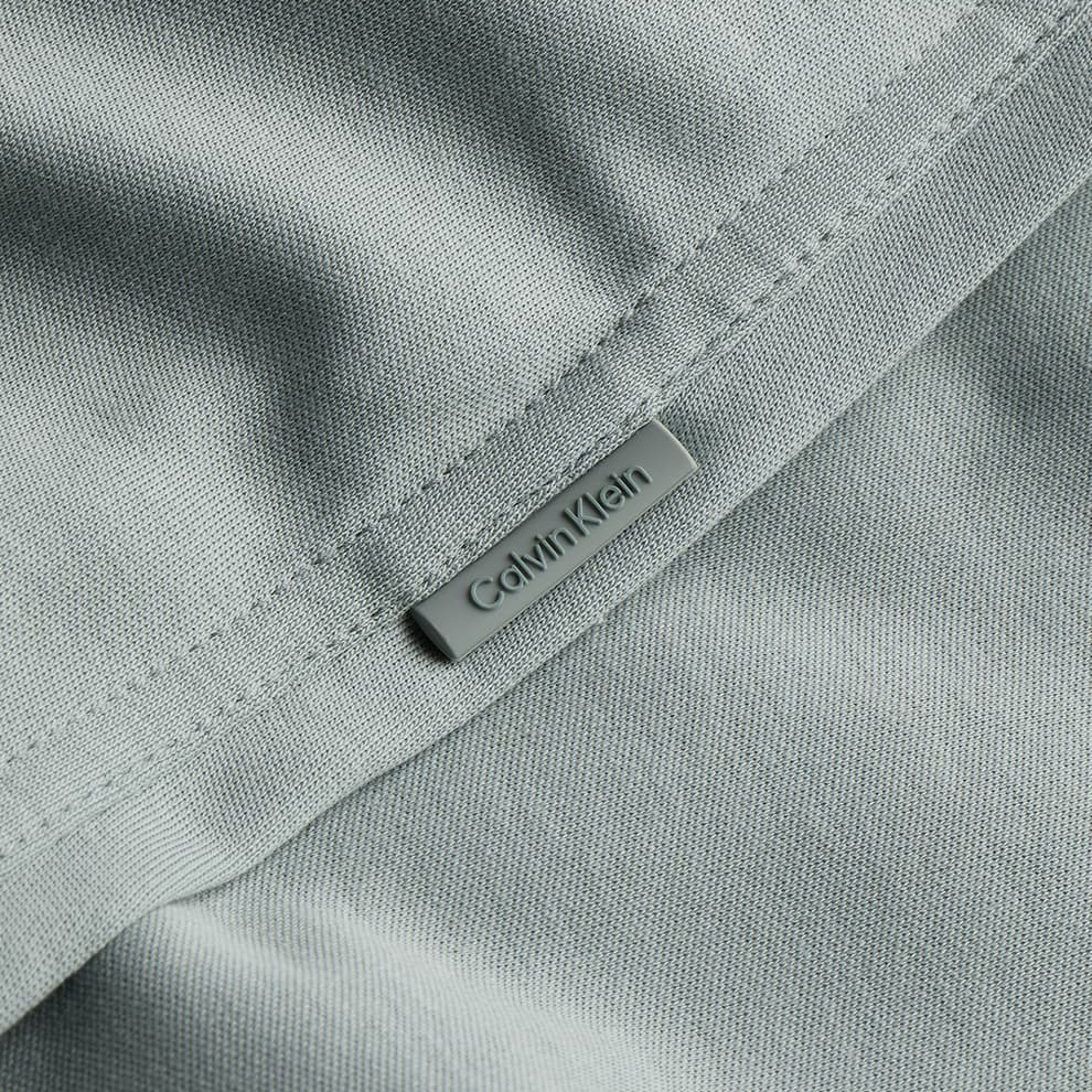 imagem de Calvin Klein Smooth Cotton Slim Overhemd Cinza4